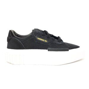 Adidas Hypersleek EE7037 Casual Platform Shoe Sneaker Womens 7.5 US Black White